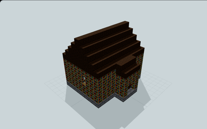 Oak Village Library — Minecraft build preview
