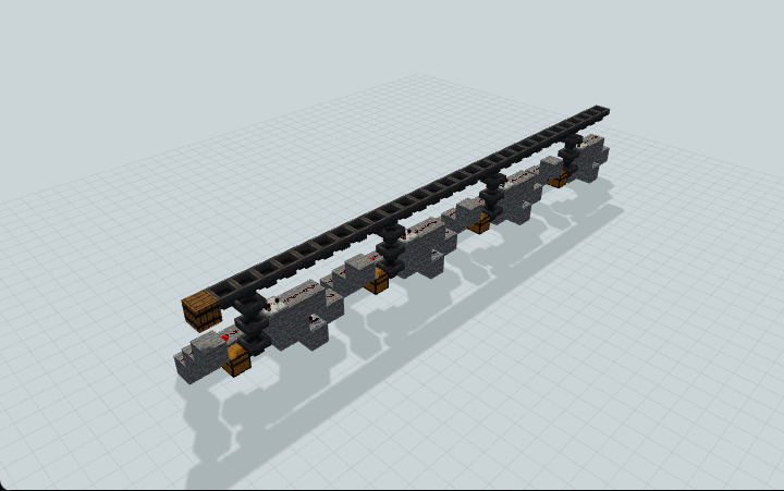 ItemSorterArray — Four Filter Array — Minecraft build preview