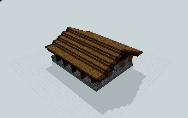 Medieval Timber Storage Hall — Minecraft build preview