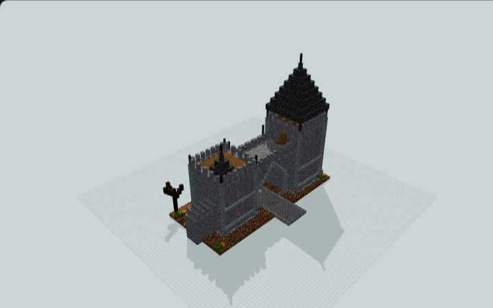 Cursed Gothic Castle Gate — Minecraft build preview