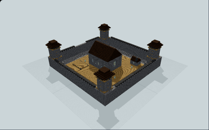 Stone Medieval Fortress Castle — Minecraft build preview