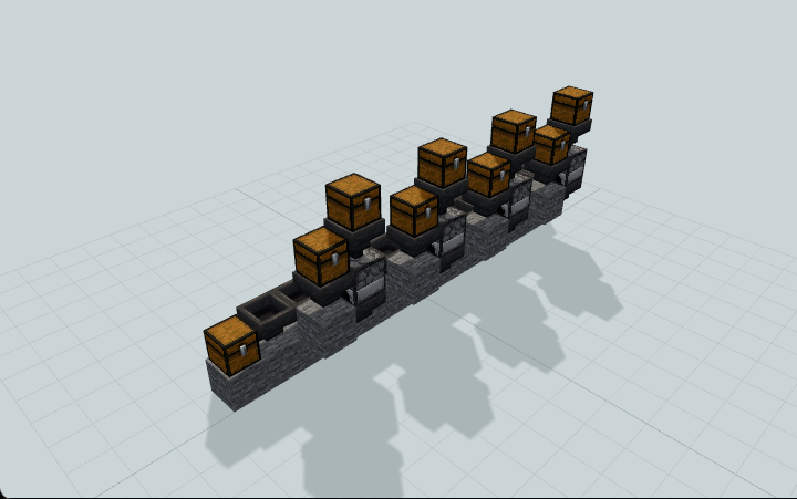 Four-Lane Parallel Super Smelter — Minecraft build preview