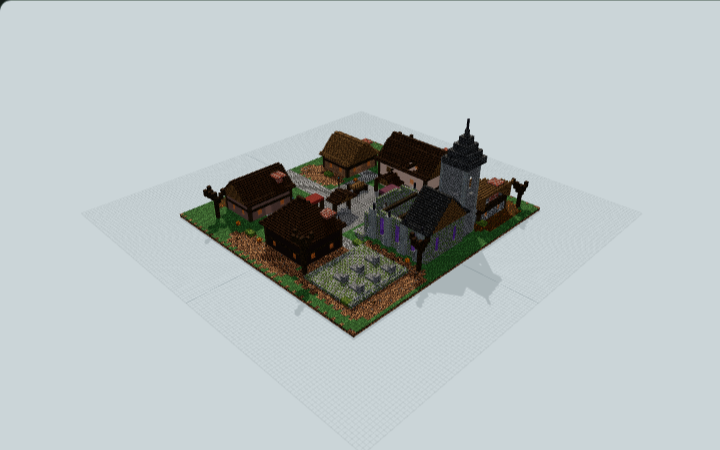 Haunted Medieval Village — Minecraft build preview