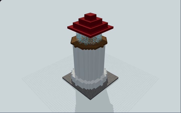 Circular Lighthouse Tower — Minecraft build preview