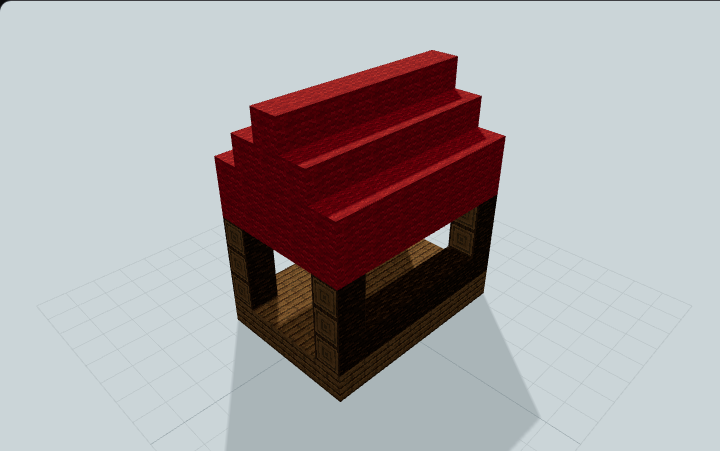 Spruce Market Stall — Minecraft build preview