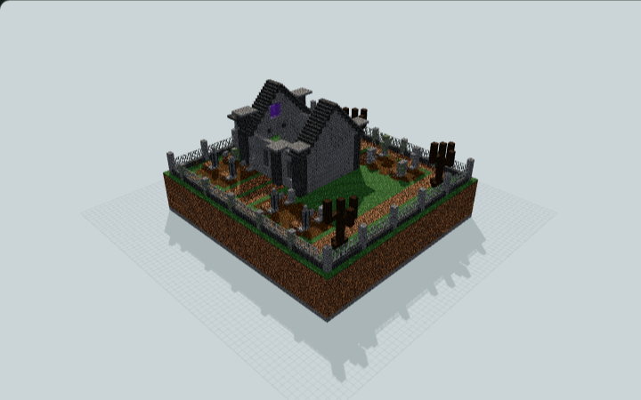 Haunted Graveyard & Underground Crypt — Minecraft build preview